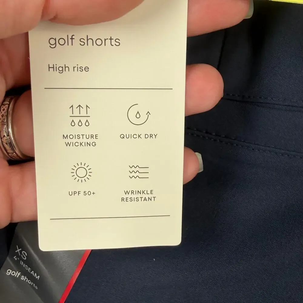 All in Motion Golf Shorts Women's XS Navy Blue Moisture Wicking UPF 50+ NWT